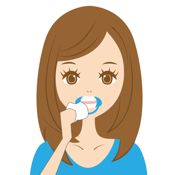 水分の拭き取り